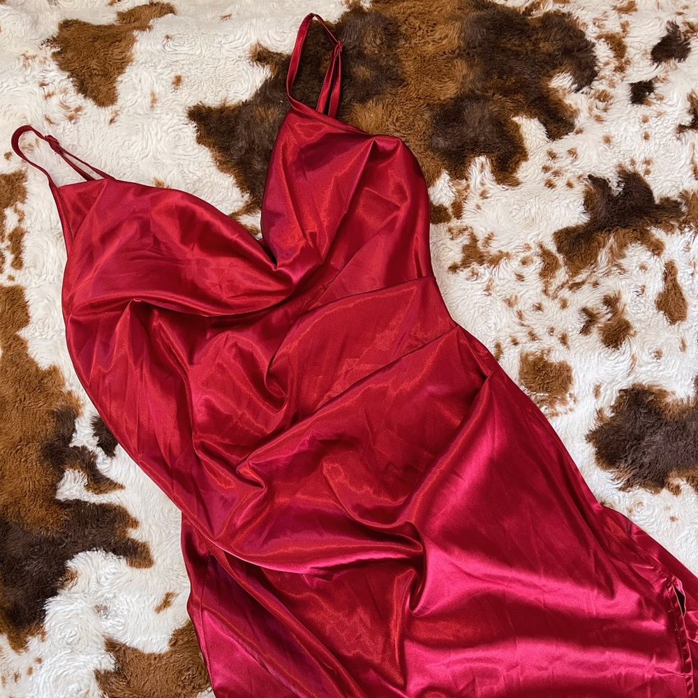 Red MIDI Dress